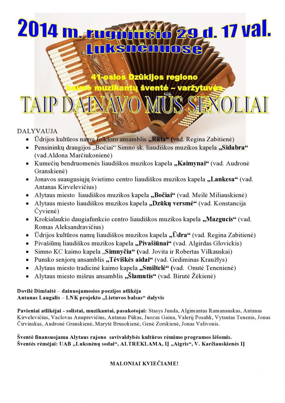 Penktadienį Luksnėnuose – muzikantų varžytuvės