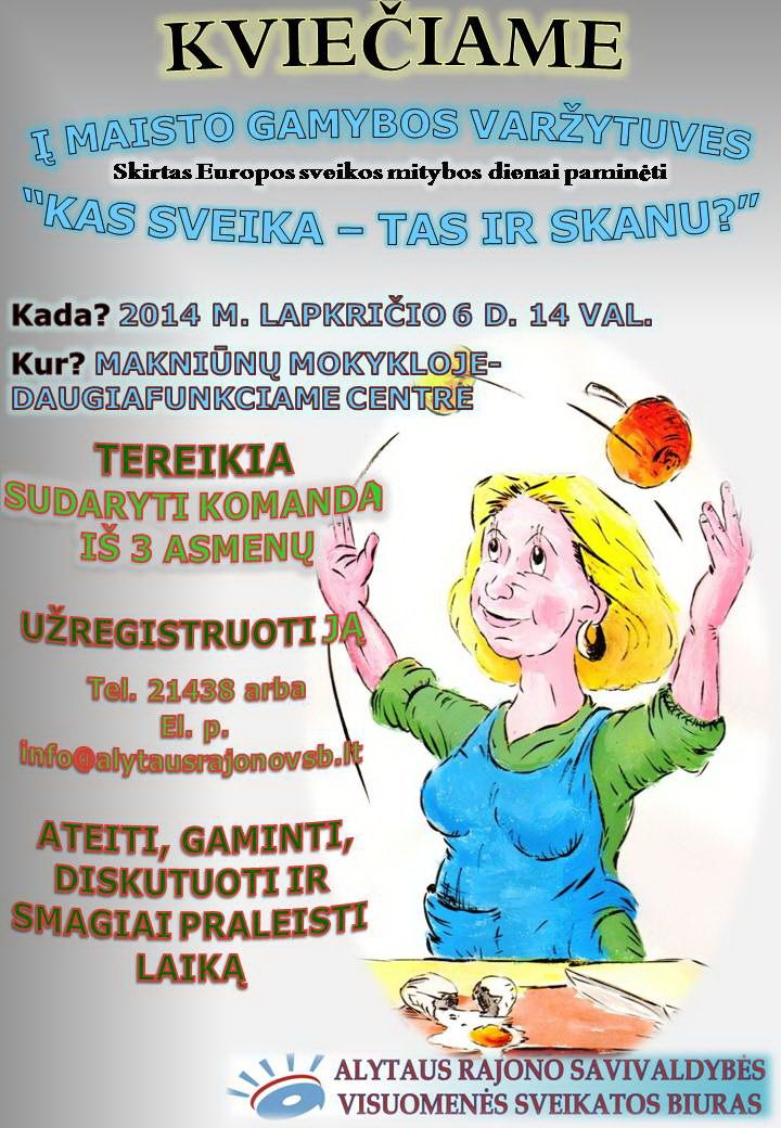 Kviečiame į maisto gamybos varžytuvės Makniūnuose