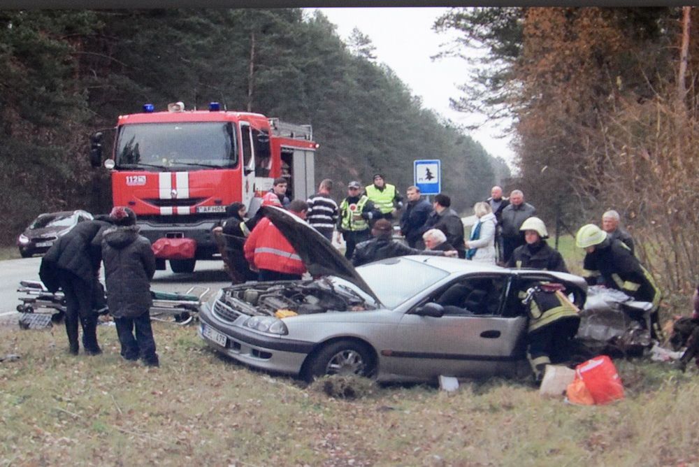 Skaudi avarija prie Valkininkų