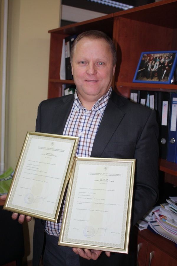 Miroslavo globos namų veiklai vykdyti suteiktos licencijos