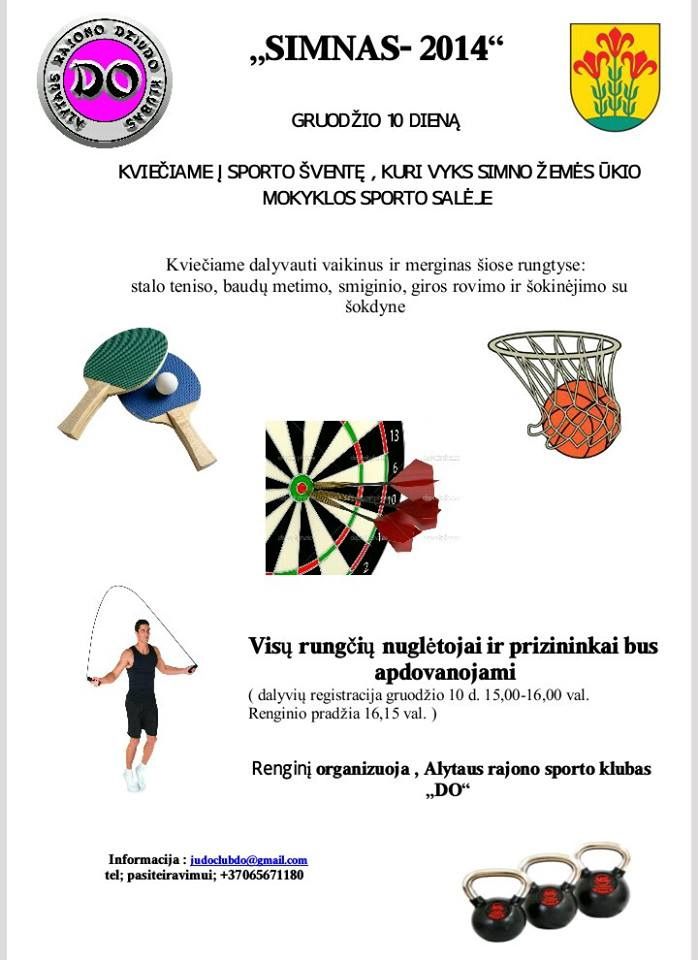Trečiadienį – Simno sporto šventė!