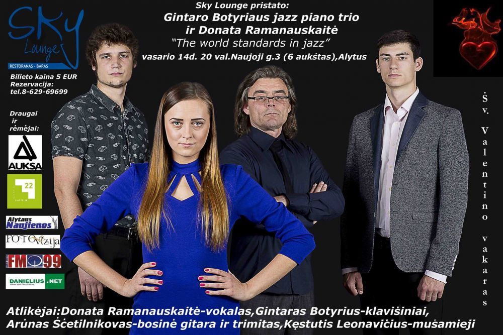 Valentino dieną Gintaro Botyriaus ir Donatos Ramanauskaitės koncertas Alytuje