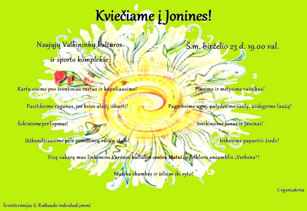 Naujieji Valkininkai kviečia į Jonines!