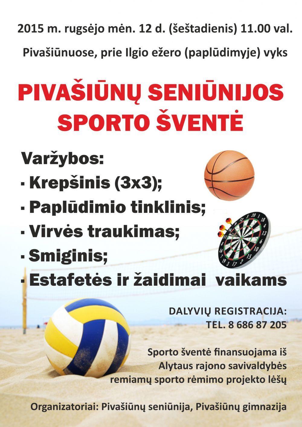 Šį šeštadienį kviečiame į Pivašiūnų seniūnijos sporto šventę!