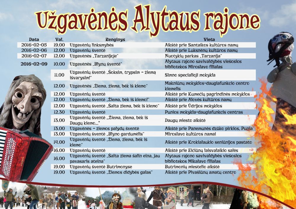 Užgavėnių šventės Alytaus rajone