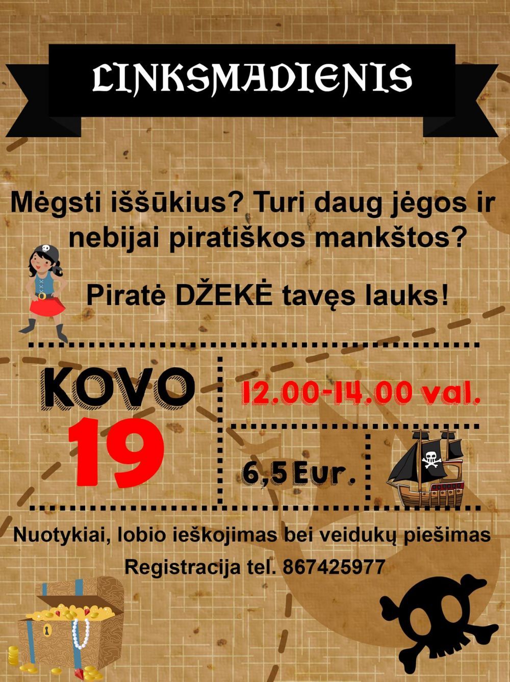 Mažylio studija kviečia susitikti su Pirate Džeke!