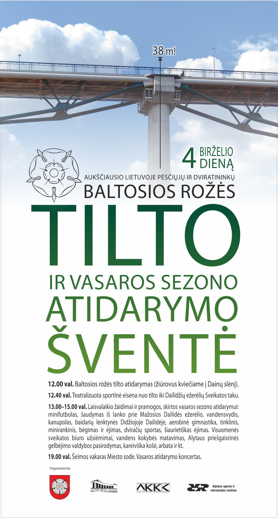 Kviečiame į Alytaus pėsčiųjų ir dviratininkų tilto ir vasaros sezono atidarymo šventę!