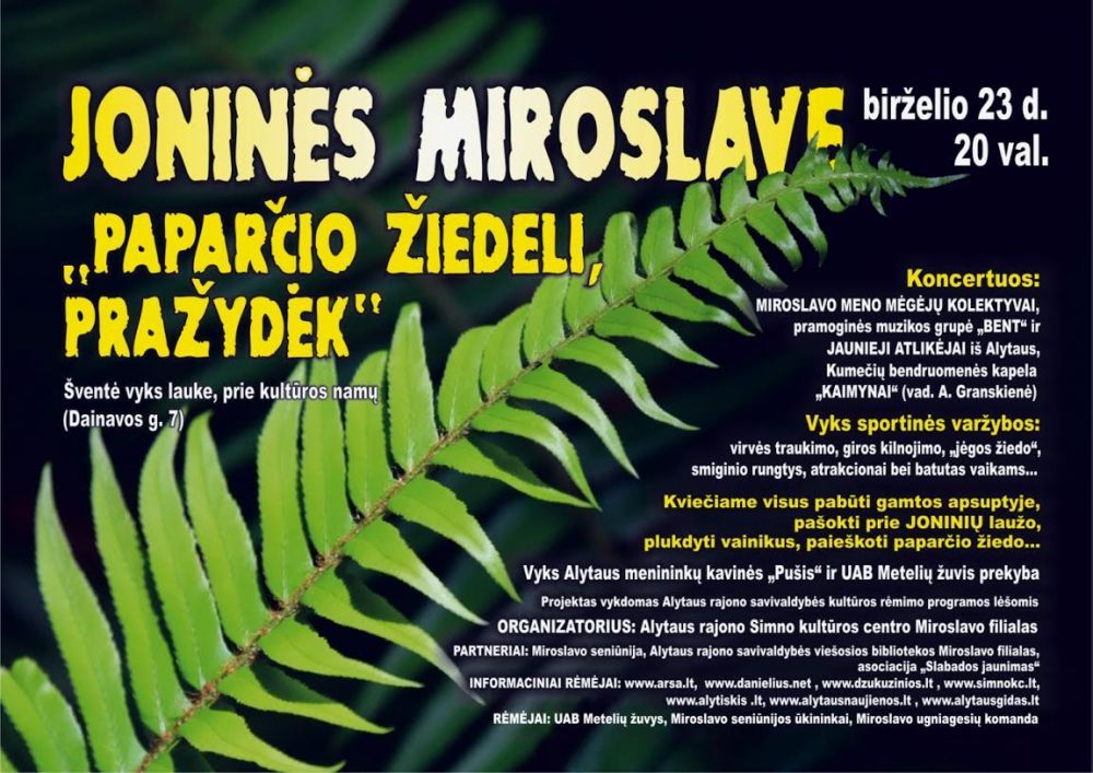 Kviečiame į Jonines Miroslave