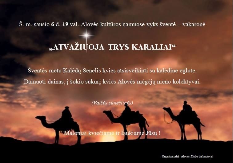 Sausio 6-ąją Alovėje – Trijų Karalių šventė