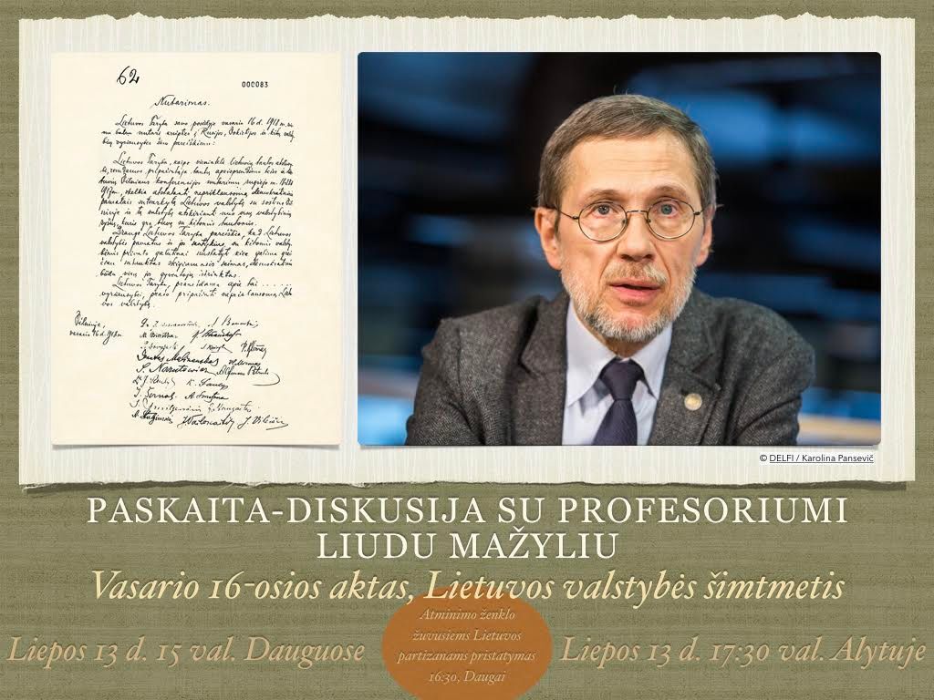 Į Daugus atvyksta  profesorius Liudas Mažylis