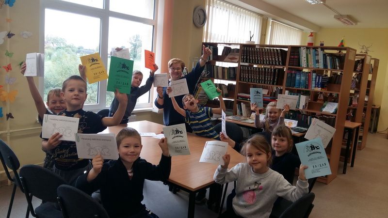 Pirmoji Krokialaukio vaikų pažintis su biblioteka