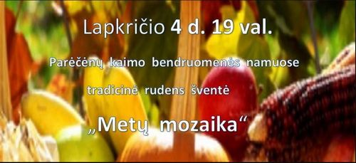 Lapkričio 4-ąją Parėčėnuose – rudens šventė (video)