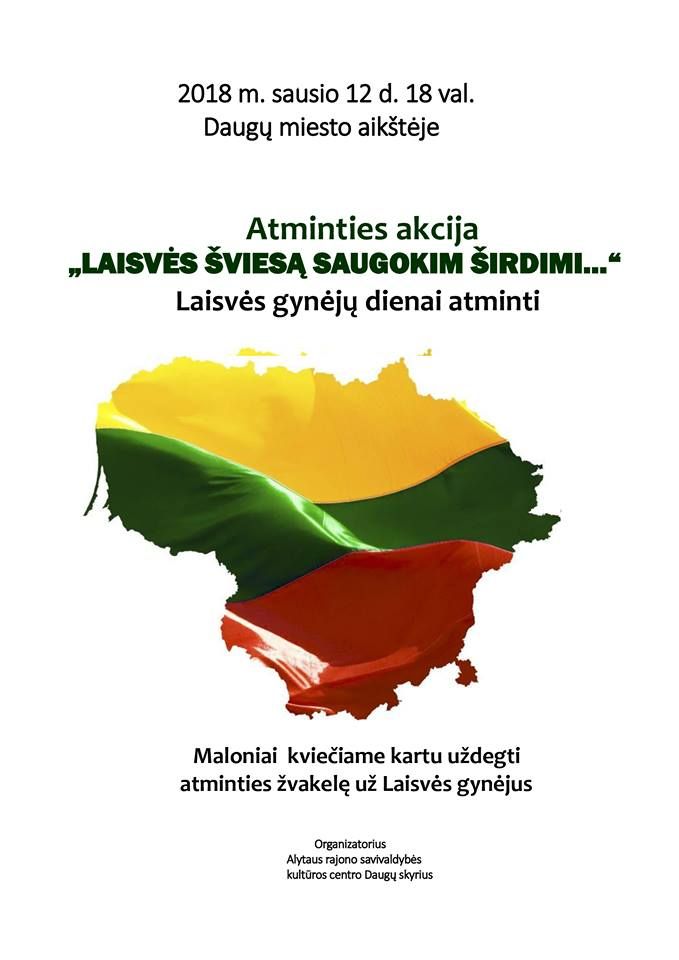 Šiandien daugiškiai prisimins Sausio 13-osios aukas (video)