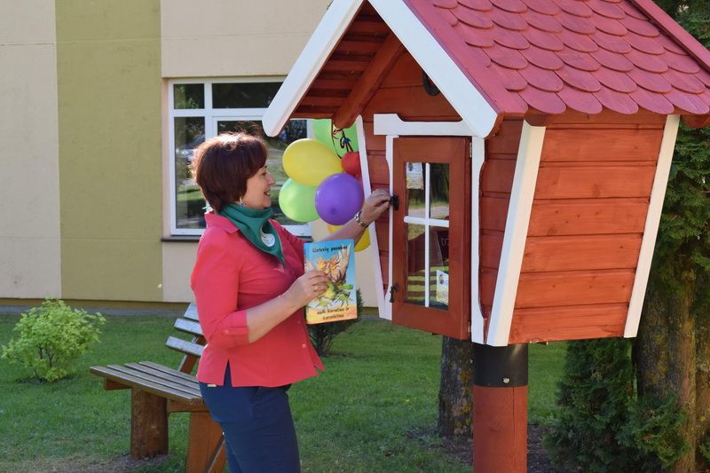 Krokialaukyje duris atvėrė lauko bibliotekėlė