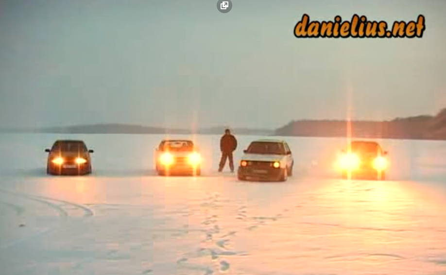 Kaip daugiškiai prieš 9 metus su automobiliais raliavo ant ežero… (video)