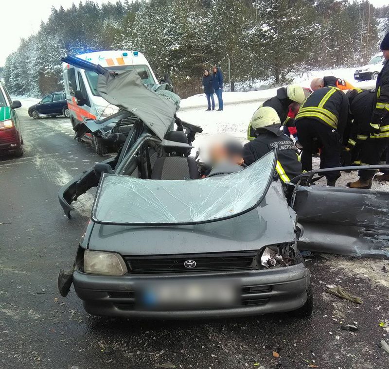 Skaudus eismo įvykis Prienų kelyje (foto)