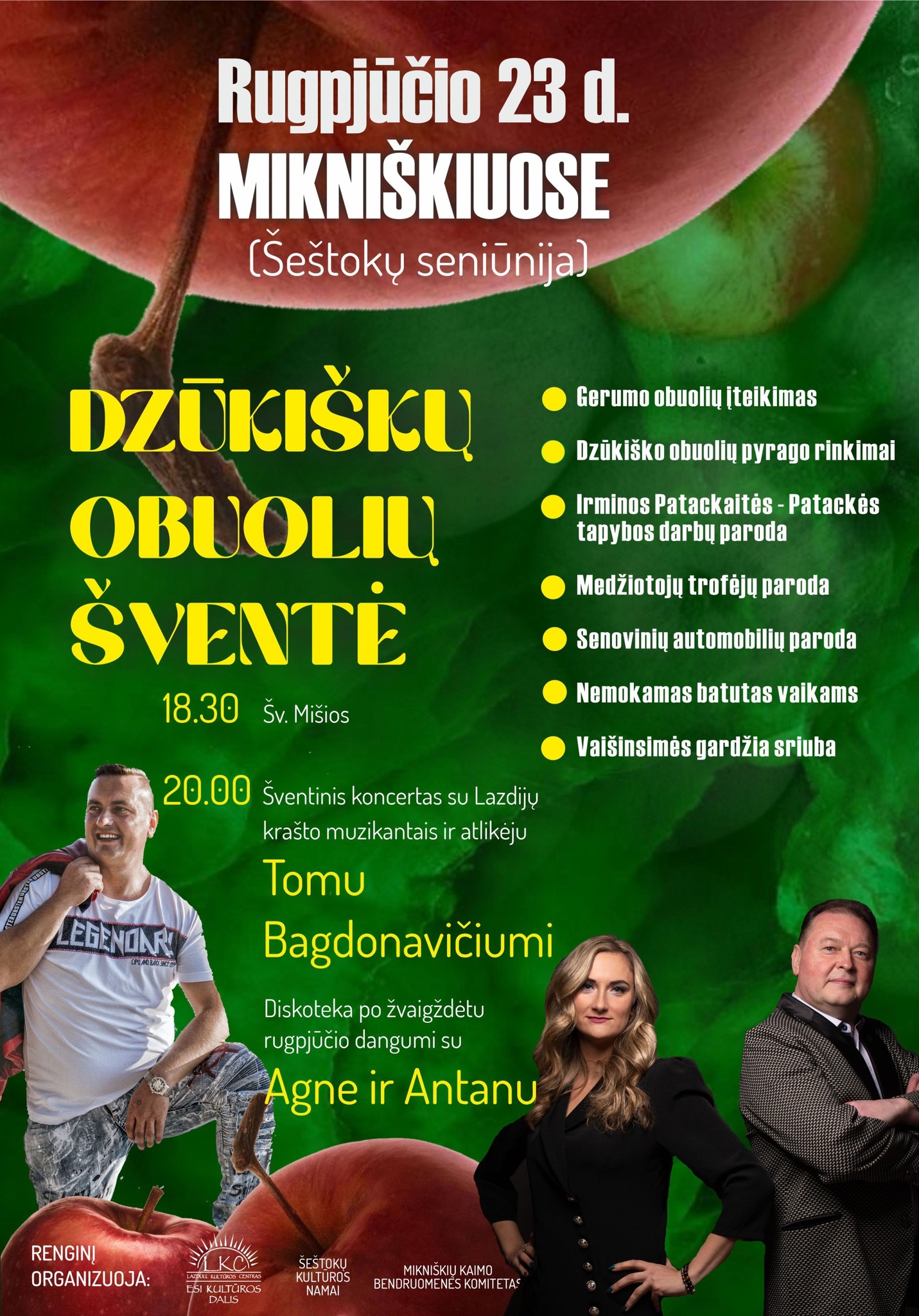 Rugpjūčio 23 d. dzūkiškų obuolių šventė Mikniškiuose, Lazdijų rajone