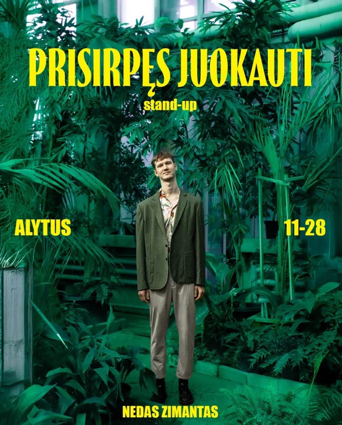 Lapkričio 28 d. Alytaus kultūros centre – juokų vakaras su Nedu Zimantu