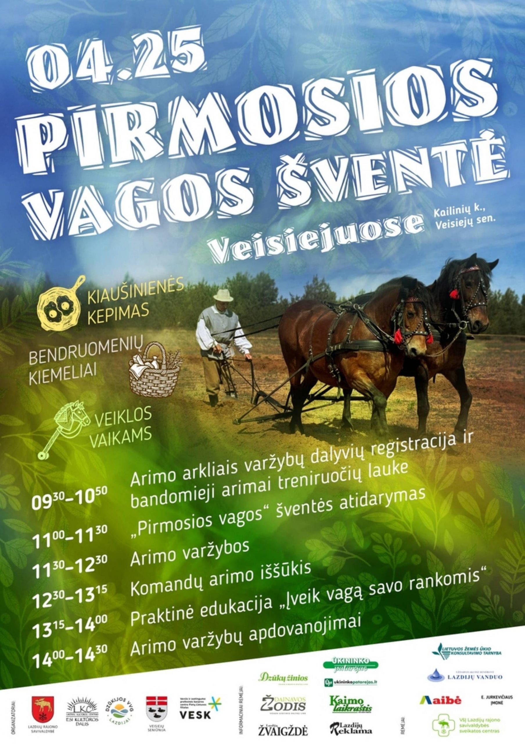 Balandžio 25 d. „Pirmosios vagos šventė” Veisiejų krašte (programa)